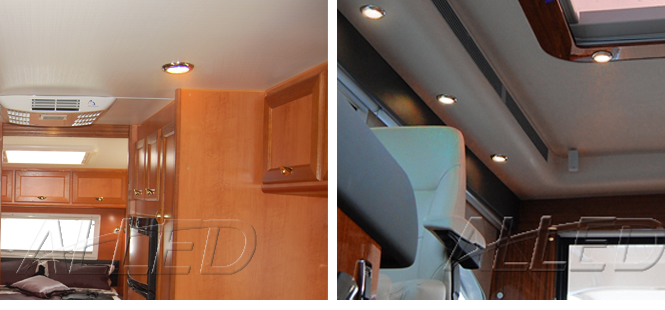 12V Warm White/Daylight LED Cabin Dome Light RV/Boat/Marine/Caravan/Ceiling Lamp_BAG_LED Lights ...