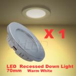 12V 70mm Warm white LED Recessed Down Light