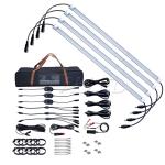 4Bar 12V 500mm Cool White LED camping Strip Light+kit waterproof cool white