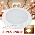 2X12V Warm White Flourescent Switch LED Interior Cabin Roof Ceiling Light Carava...