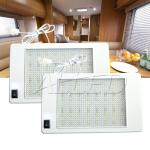2X12V Rectangle Ceiling Cabin Down Light With Switch Caravan/Motorhome/Camper/RV
