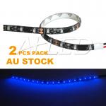 2X12V Blue Lamp Waterproof DIY 30cm LEDFlexible Car/Motorcycle/Truck StripLight