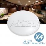 4X12V DC 4.5" Warm White LED Down Light Camper Trailer/Canravan/RV/Truck Roof Lamp