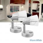 2X12V Frosted Glass LED Swivel Reading Light Warm White RV Caravan Camper Traile...