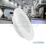 12V 70mm LED Recessed Cabinet Down Light White Shell Cool White Dome Lamps