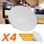 4x12v LED Cabinet Down Lights 4.5inch Recessed Warm White