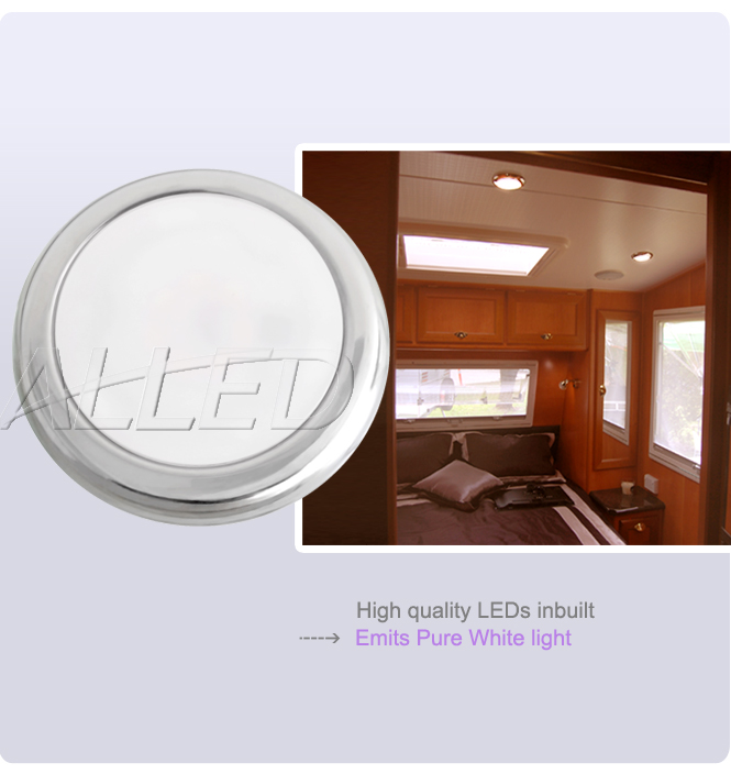 12V LED Cabin Down Lights Pure White Ceiling Lamp RV/Boat/Marine