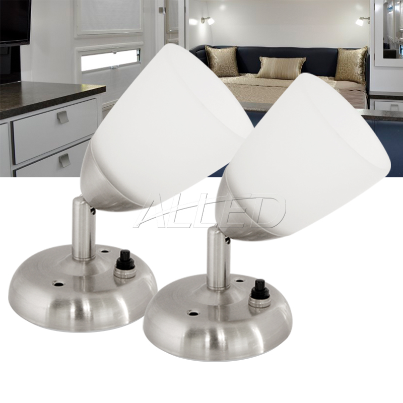 2x12v 2w Led Recessed Down Light//Ceiling Lighting Fixture Camper RV Caravan Boat