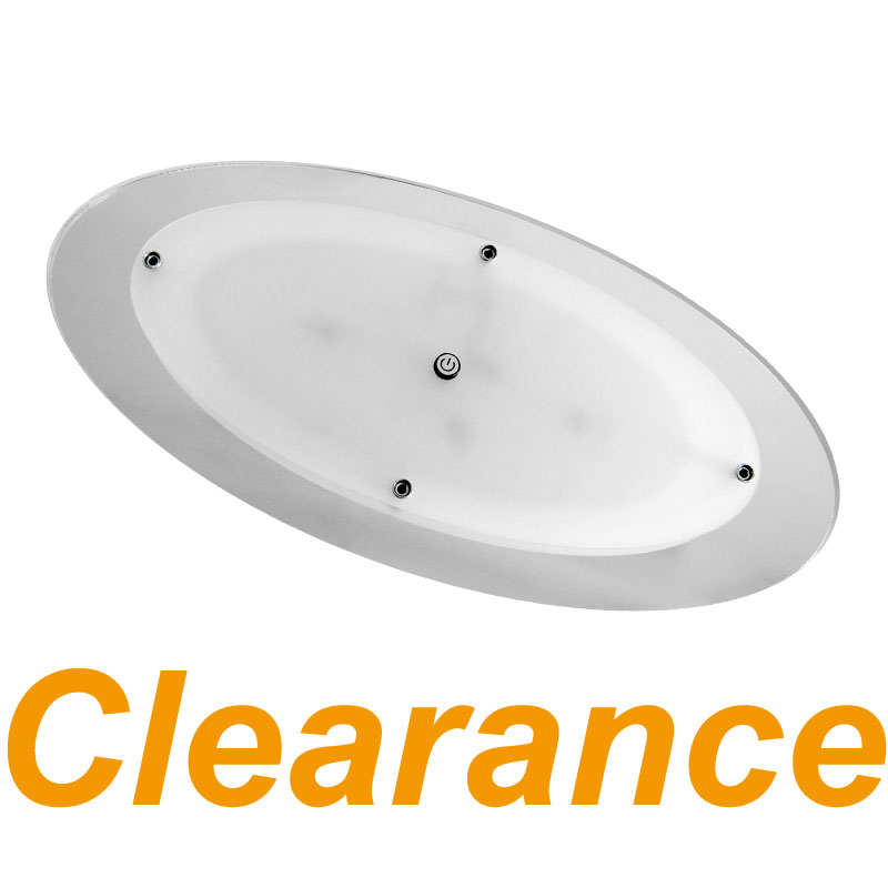 400mm Led Crystal Deluxe Oval Ceiling Light Cool White/Blue_LED Down Light_LED Commercial Light