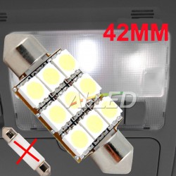 12V 42mm 9SMD LED Festoon...