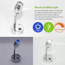 USB Flex Light - 12 volt LED Reading Light with USB Charging Port