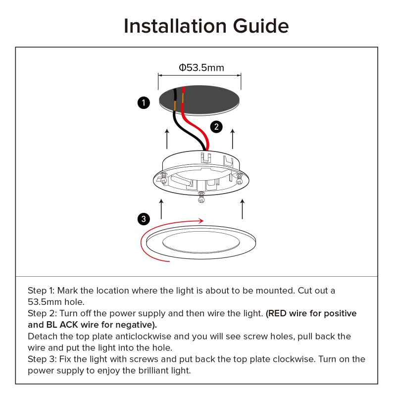 4x 12V LED Recessed Down Light Caravan Interior Ceiling Cabin Roof ...