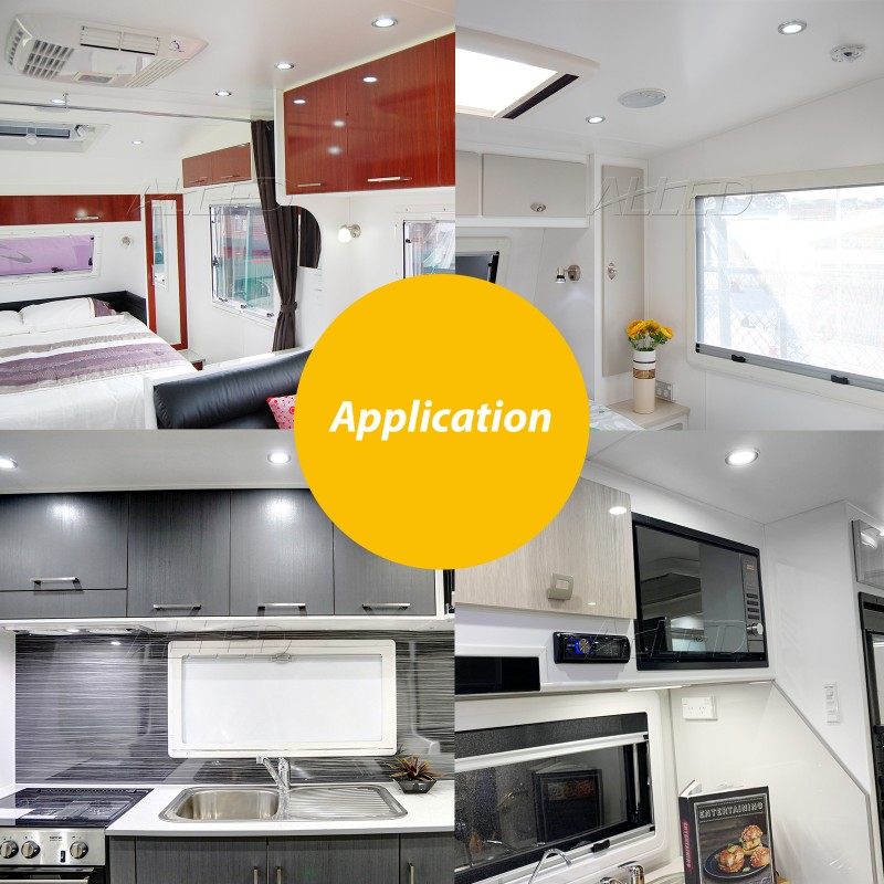 4x 12V LED Recessed Down Light Caravan Interior Ceiling Cabin Roof ...