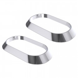 2X Oblong Chromed Surround