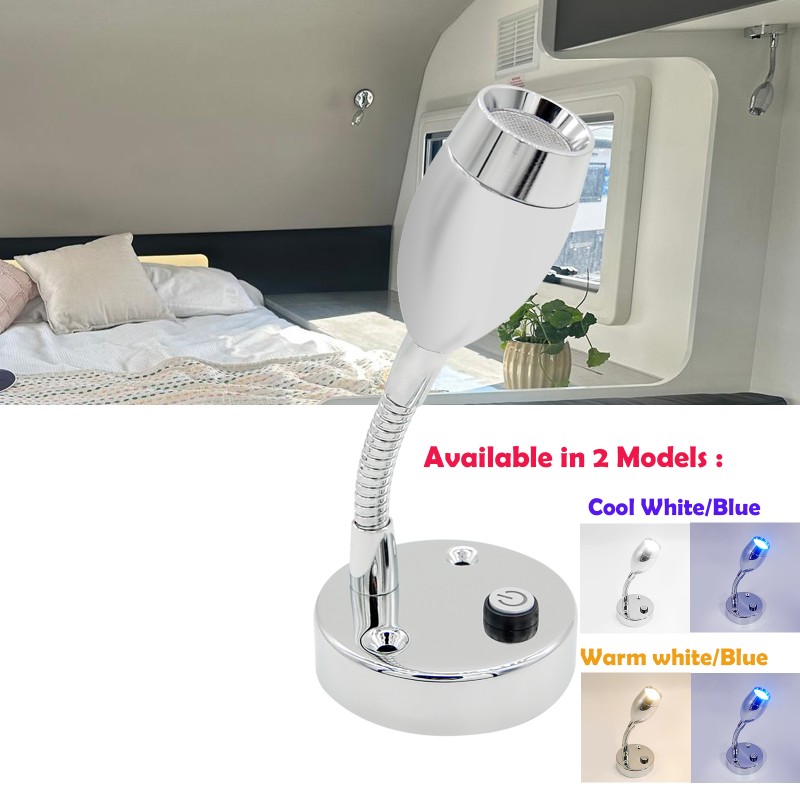 12V LED Flexible Task Reading Light, RV Ipad Map Wall Light, Caravan ...