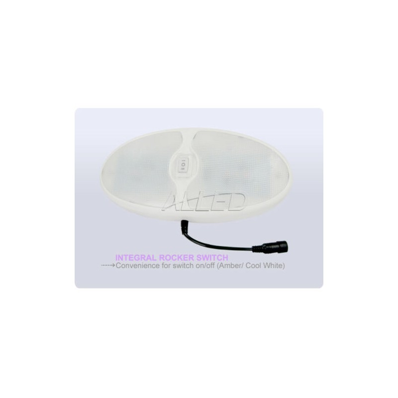 12v Cool White/Amber LED Camping Light Kit with Cigarette Connector