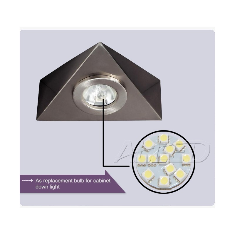 12V LED G4 Bulb Cool White, Back Pin Cabinet/Down Halogen Replace Lamp
