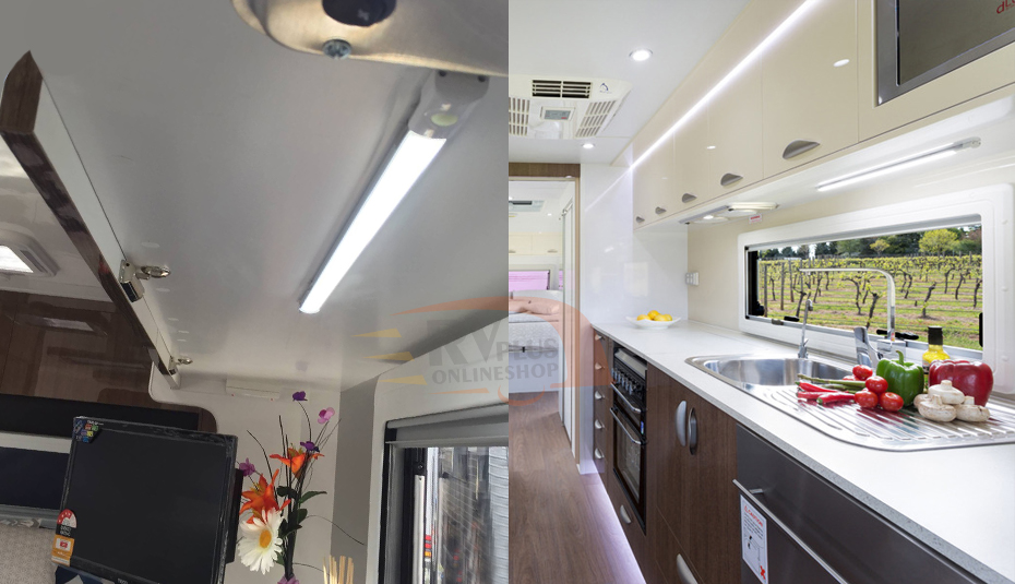 12V LED Under Light Campervan Strip Kitchen Lights f Marine RV