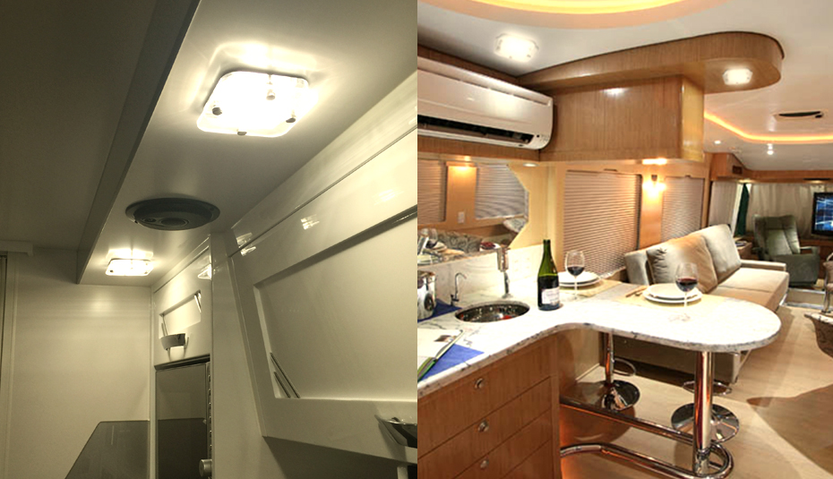 12V Warmweiß LED Deckenleuchten Küchenlampen Schalter Auto/Wohnmobil